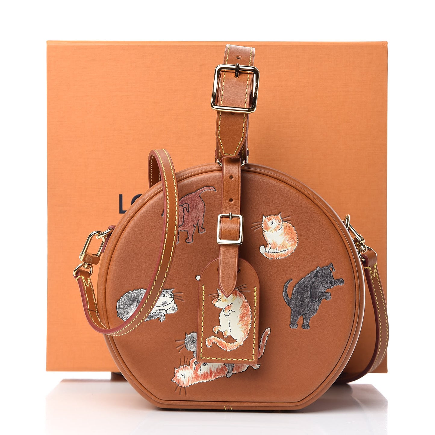 Calfskin Catogram Petite Boite Chapeau Tan