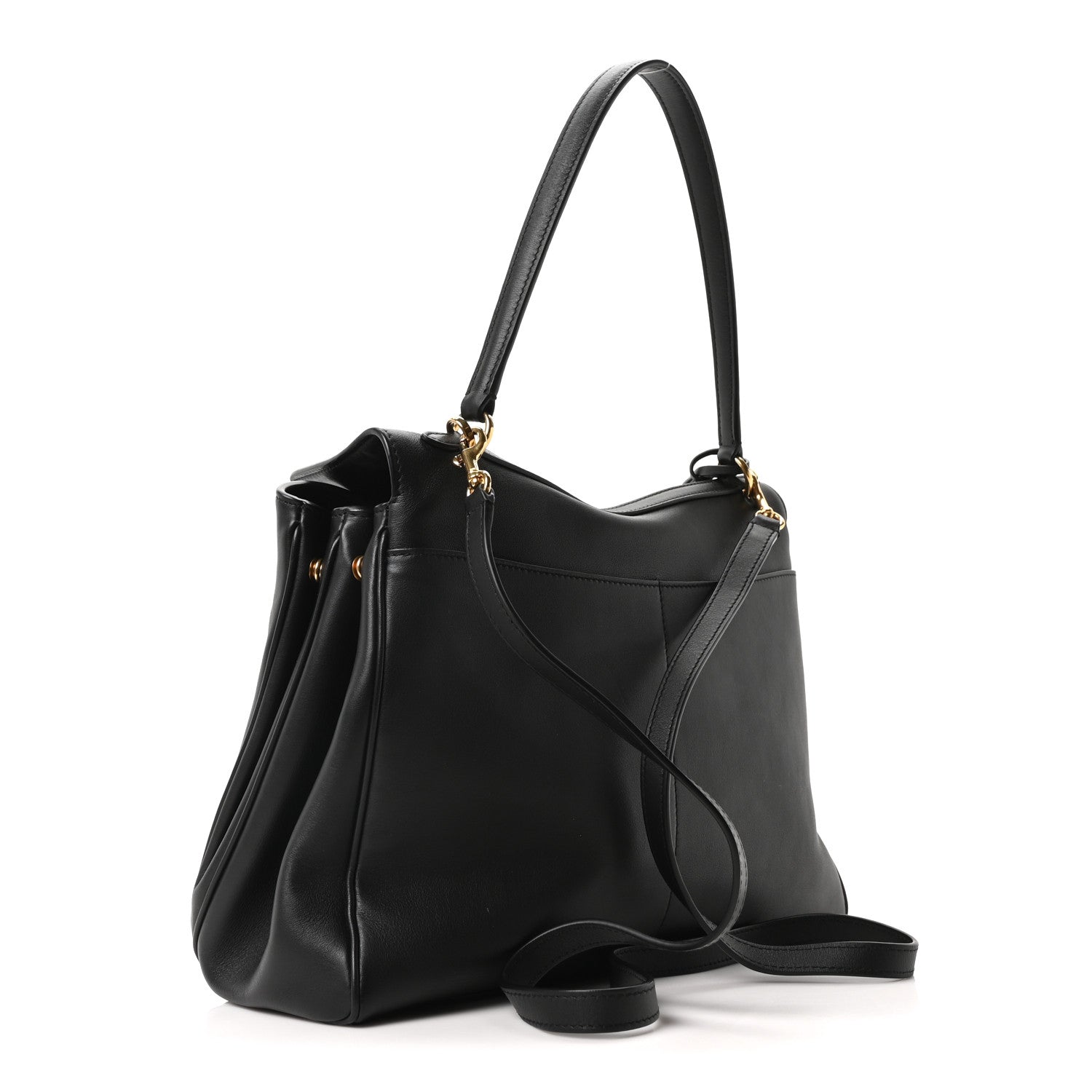 Balenciaga Natural Smooth Calfskin Medium Rodeo Top Handle Handbag Black 3 of 9