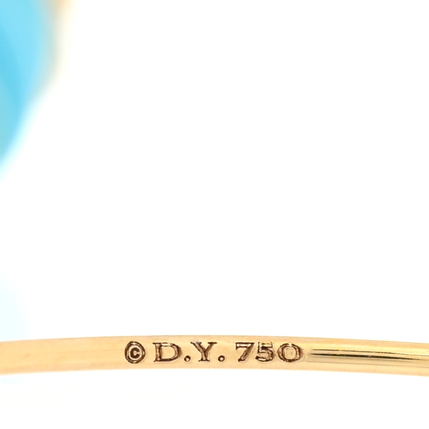 David Yurman 18K Yellow Gold Turquoise Rio Rondelle Drop Earrings 4 of 4