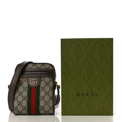 Gucci GG Supreme Monogram Web Mini Ophidia Messenger Brown 12 of 12