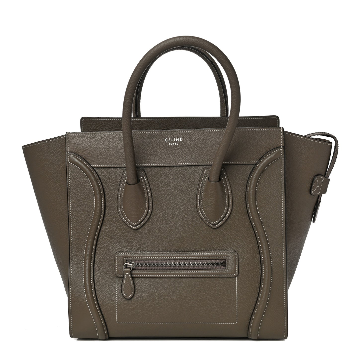 Drummed Calfskin Mini Luggage Souris