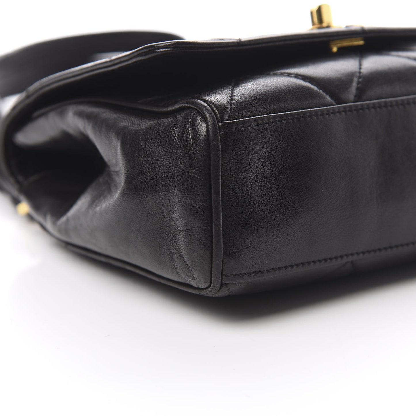 Lambskin Quilted CC Shoulder Bag Black