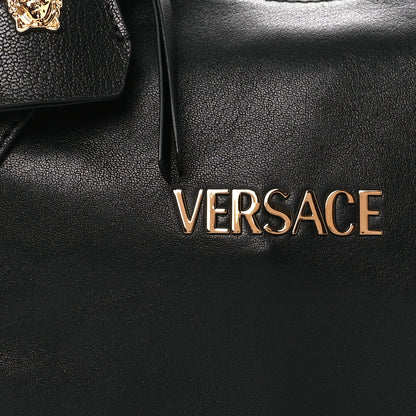 Versace Nappa Logo Tag Hobo Black 8 of 10