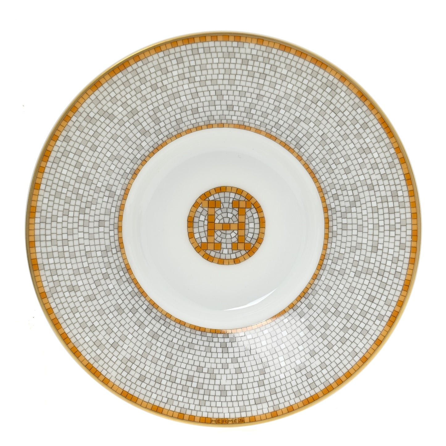 Porcelain Mosaique Au 24 Gold Coffee Cup and Saucer Set of 2