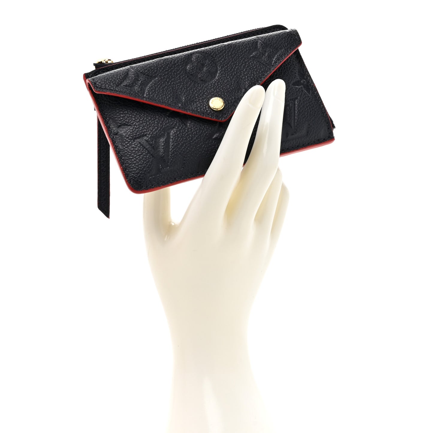 Empreinte Recto Verso Card Holder Marine Rouge