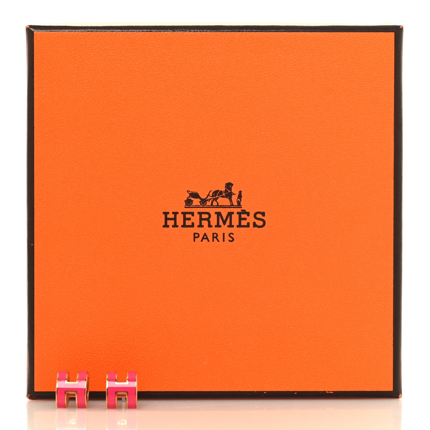 Rose Gold Lacquered Mini Pop H Earrings Rose Extreme