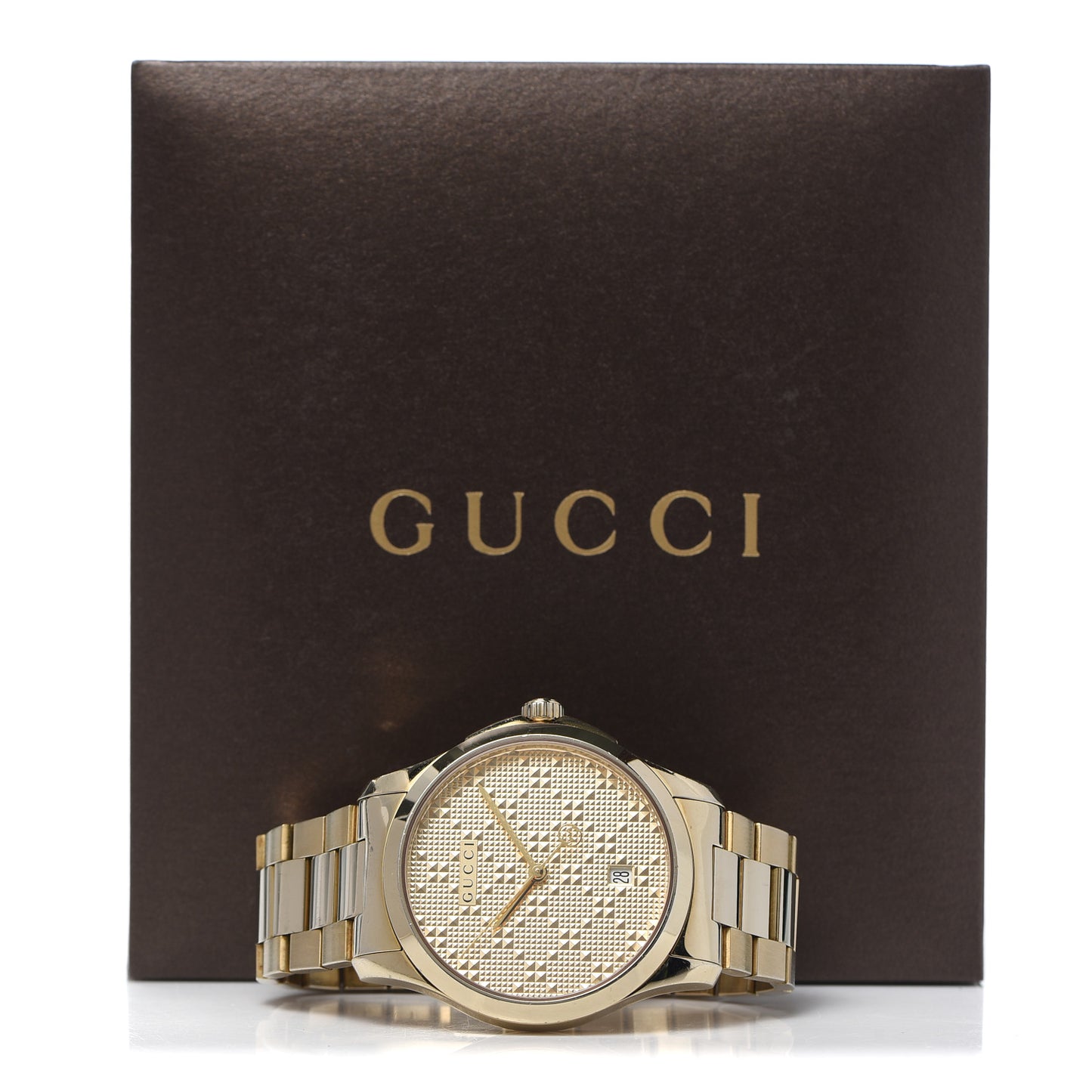 Stainless Steel 38mm G-Timeless Diamante Quartz Watch Gold