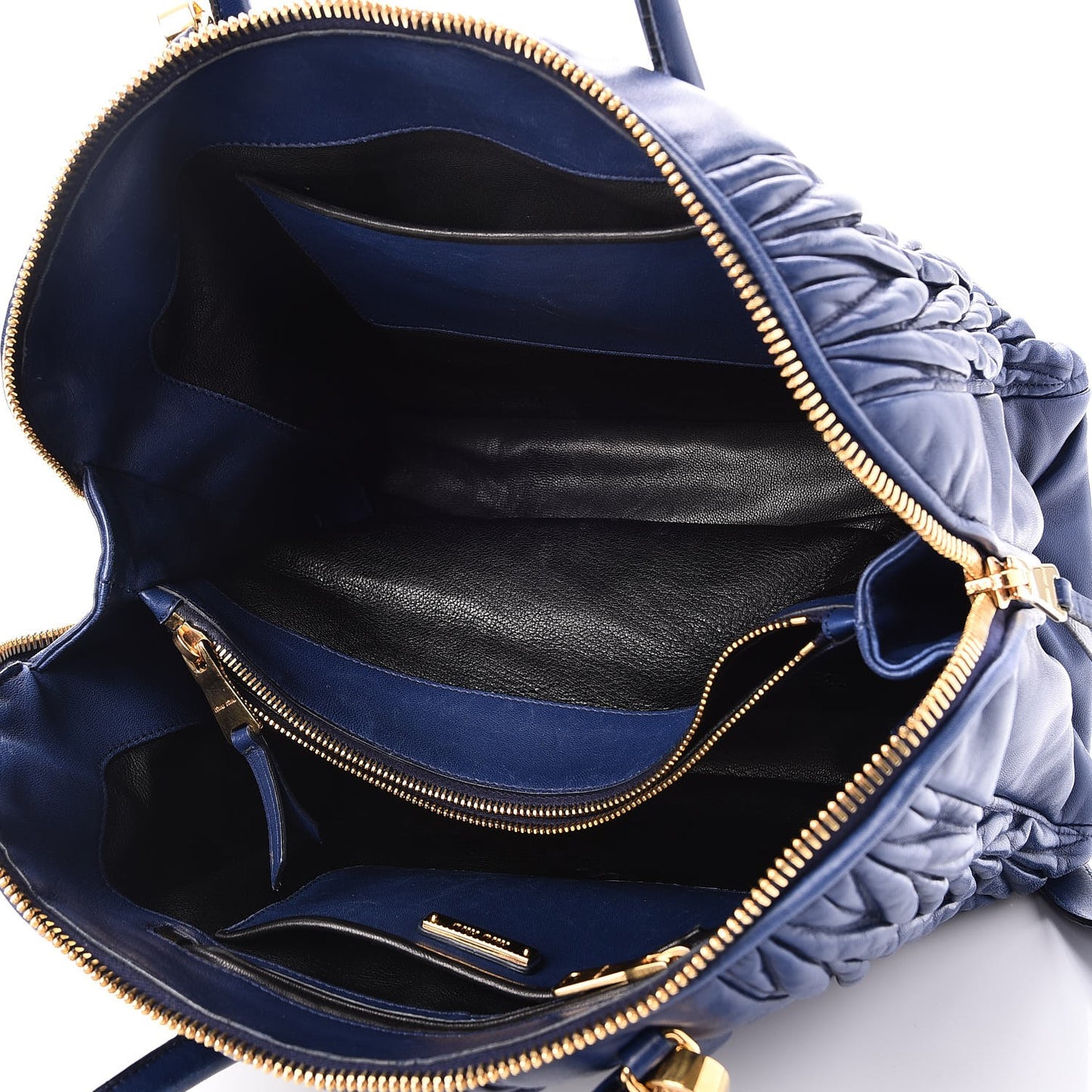 Nappa Matelasse Tote Blue