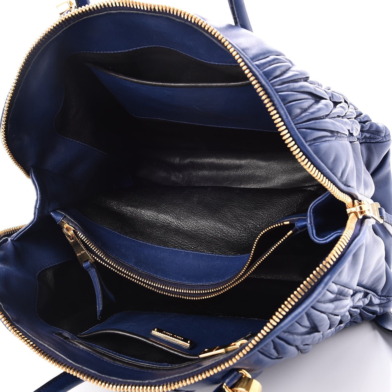 Miu Miu Nappa Matelasse Tote Blue 6 of 14