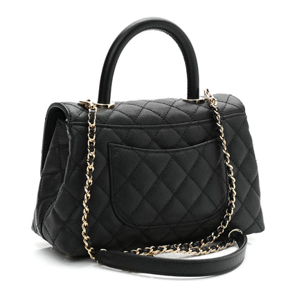 Chanel Caviar Quilted Mini Coco Handle Flap Black 3 of 10