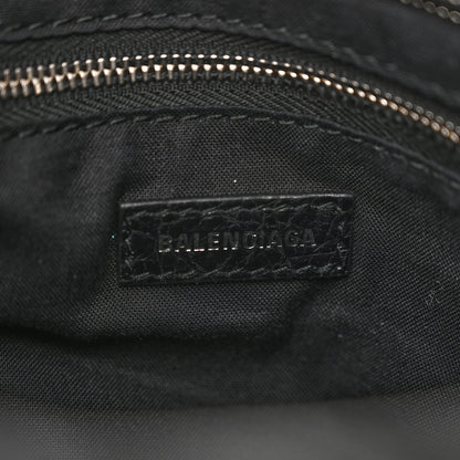 Balenciaga Agneau Classic Silver Hardware S City Logo Strap Black White 7 of 11