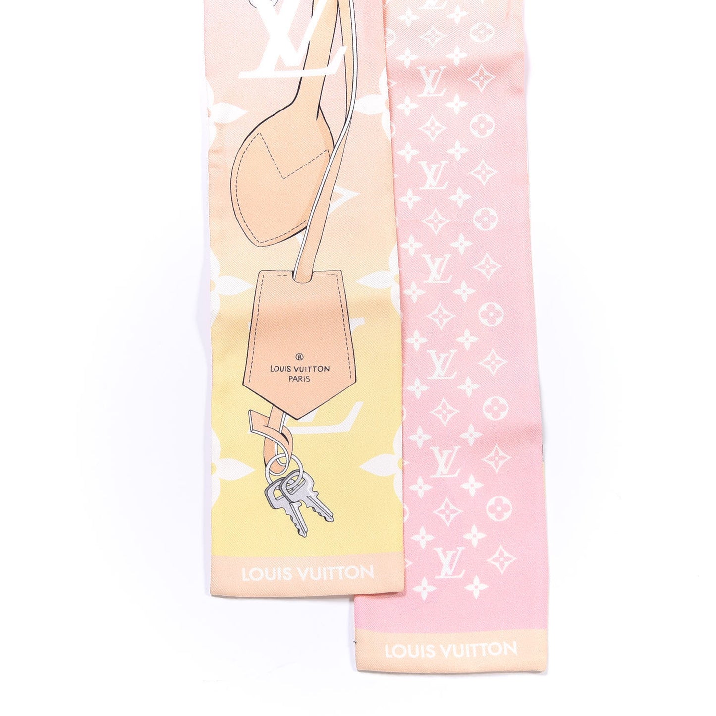 Silk Monogram Gradient Bandeau Pink