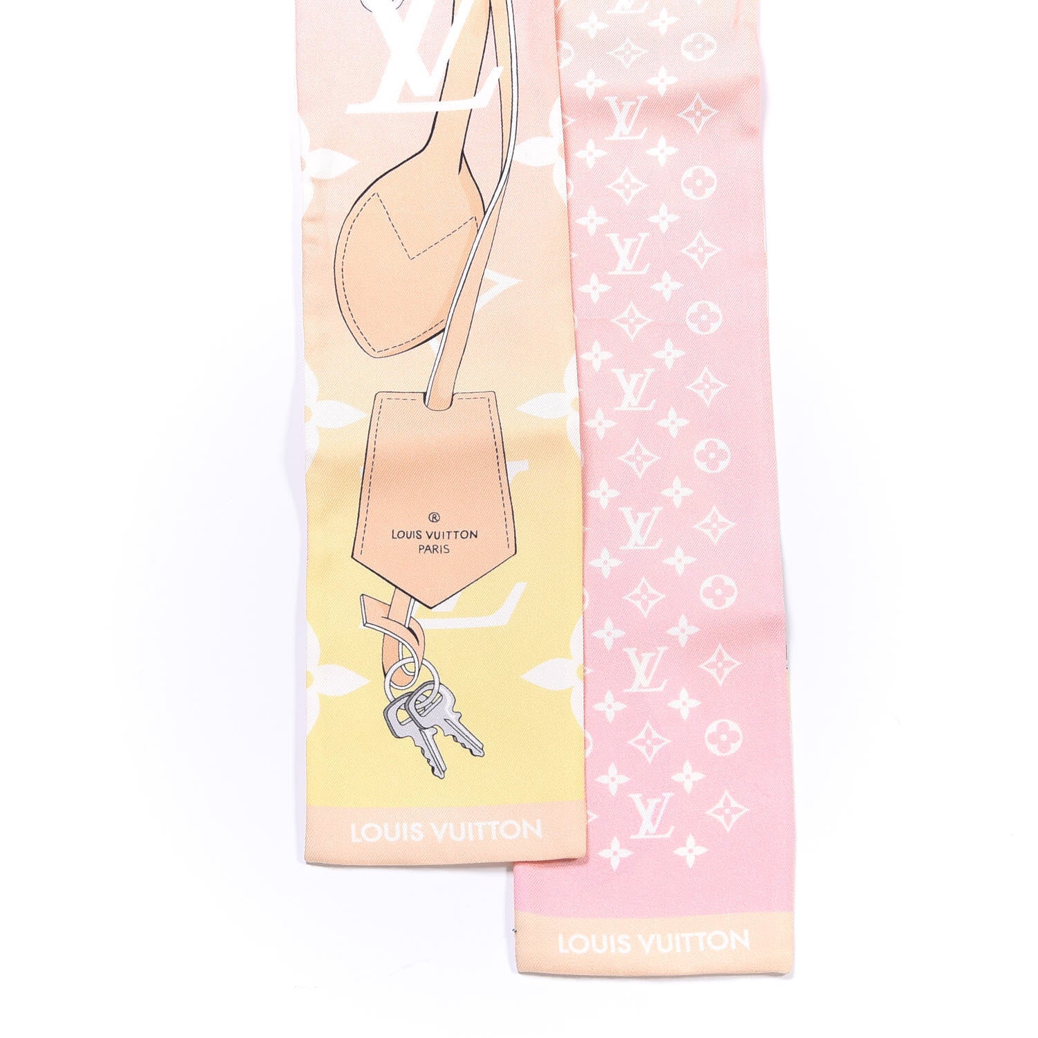 Louis Vuitton Silk Monogram Gradient Bandeau Pink 2 of 3