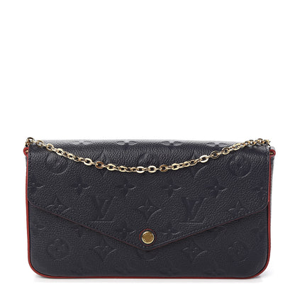 Louis Vuitton Empreinte Pochette Felicie Chain Wallet Marine Rouge 1 of 12
