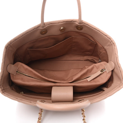 Chanel Caviar Quilted Large Coco Handle Shopping Tote Beige 4 of 9