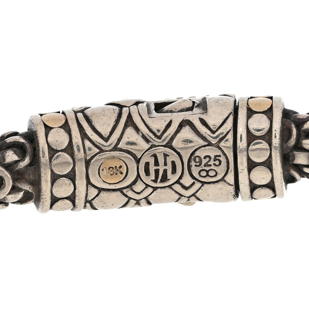 Sterling Silver 18K Yellow Gold Black Sapphire Naga Legend Bracelet