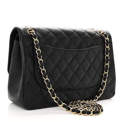 Chanel Caviar Quilted Jumbo Double Flap Black 3 of 10