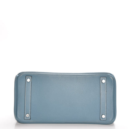 Hermes Epsom Birkin 30 Blue Jean 6 of 34