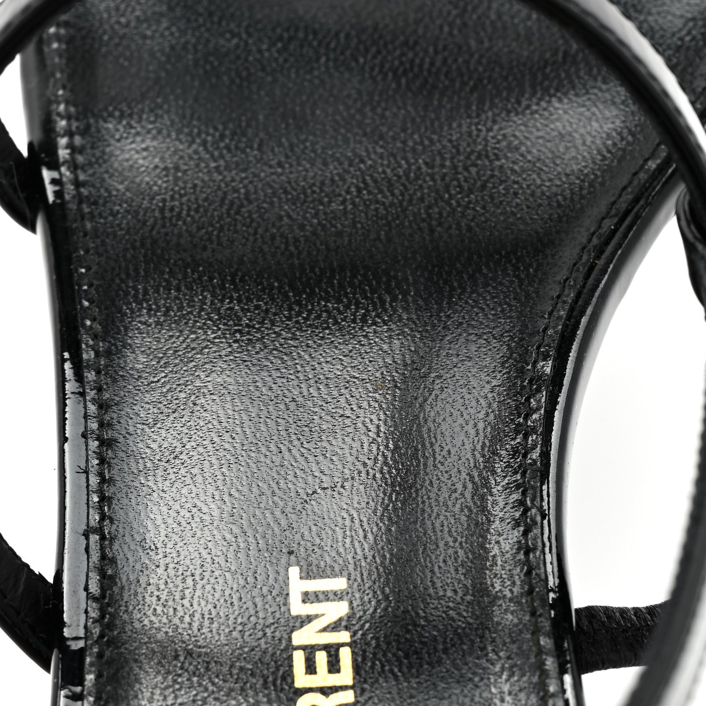 Patent Calfskin Cassandra Monogram Sandals 37 Black