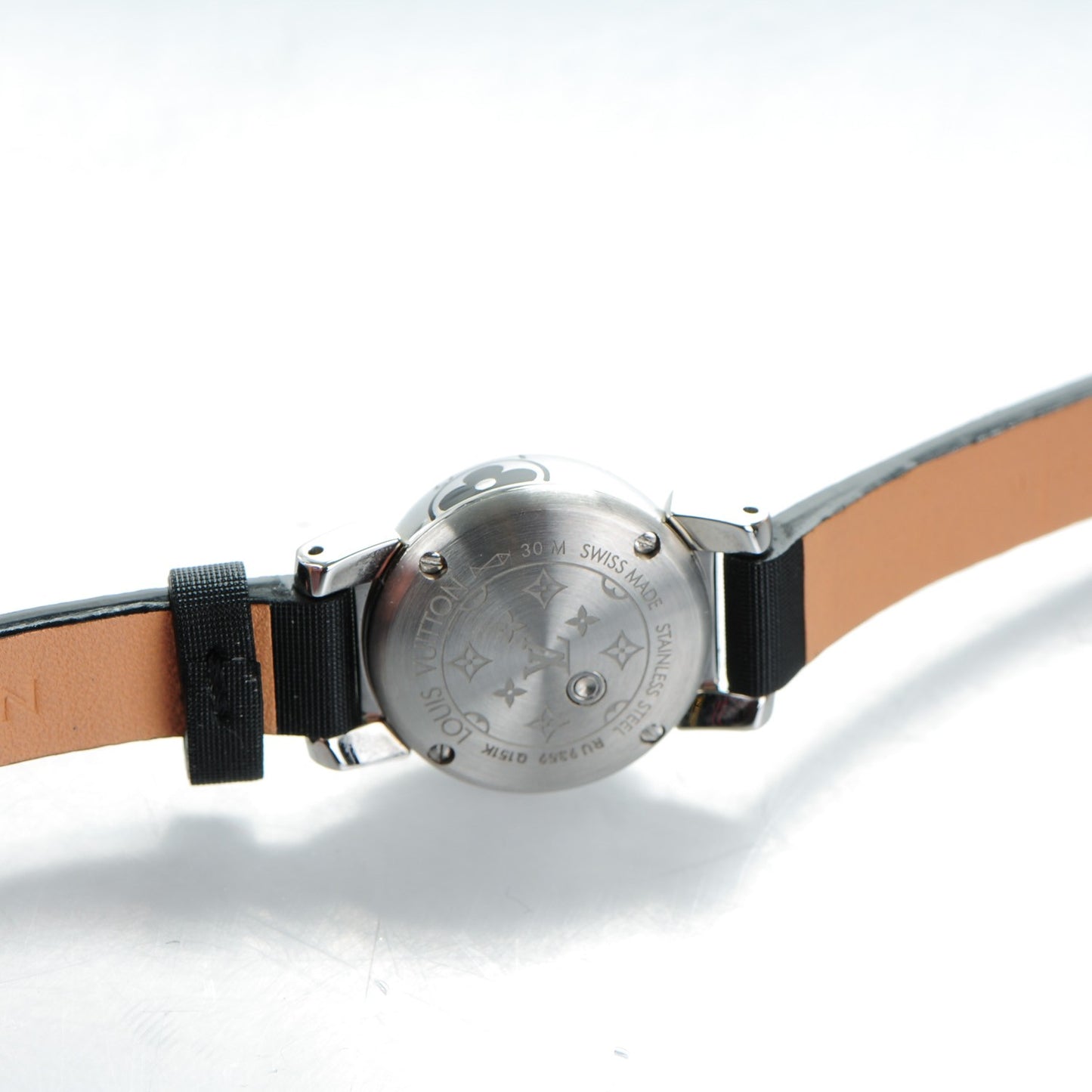Stainless Steel Douceur Diamond 18mm Tambour Bijou Quartz Watch Grey