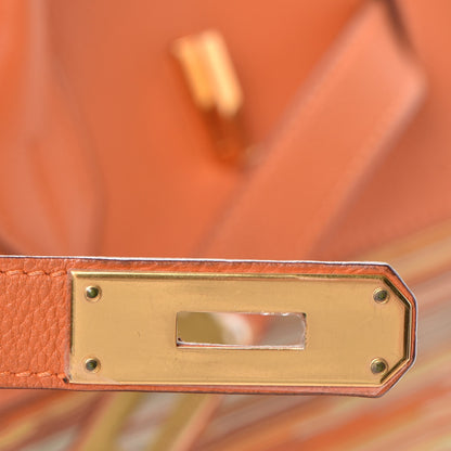 Hermes Togo Vibrato Birkin 35 Orange 30 of 37