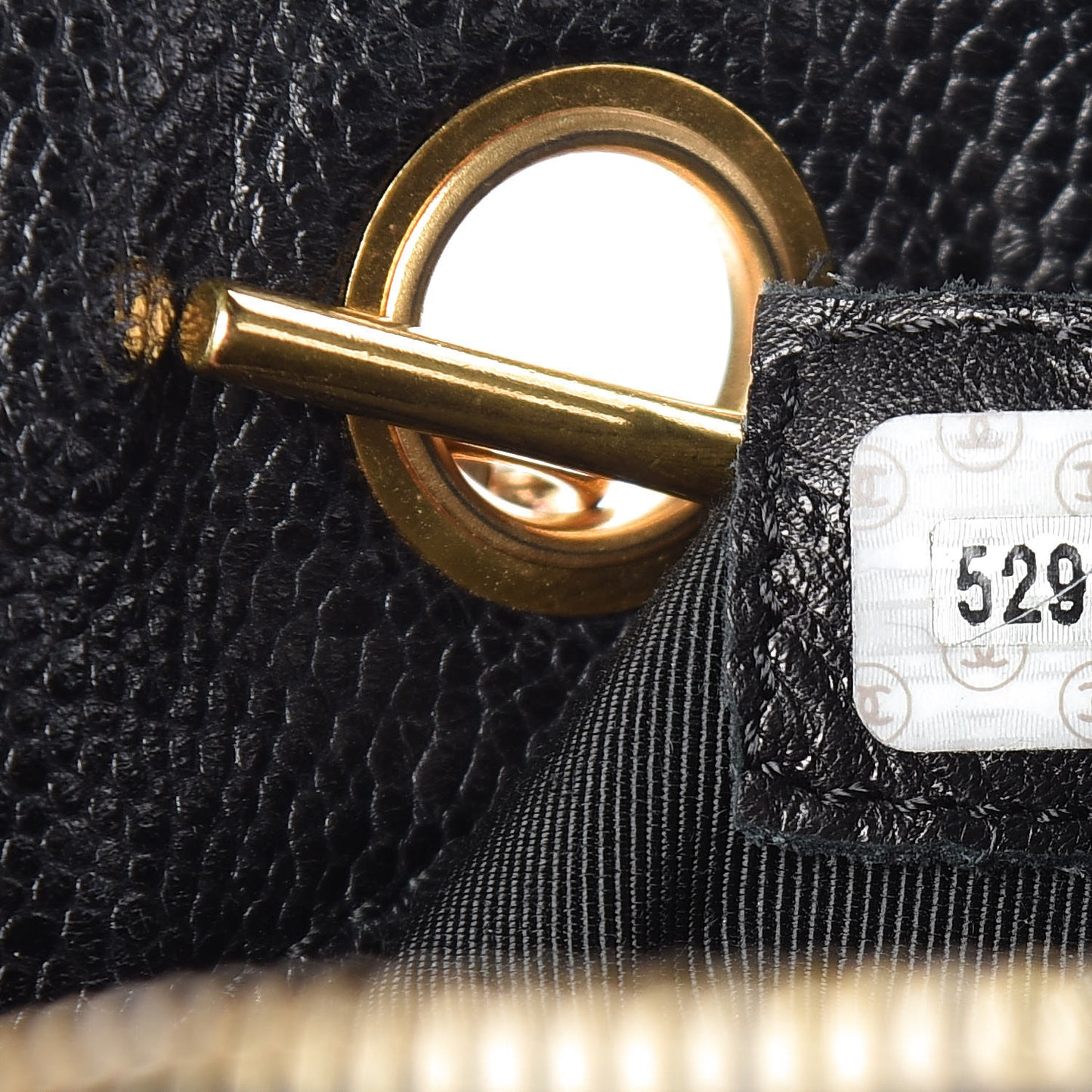 Caviar Large CC Shoulder Bag Black
