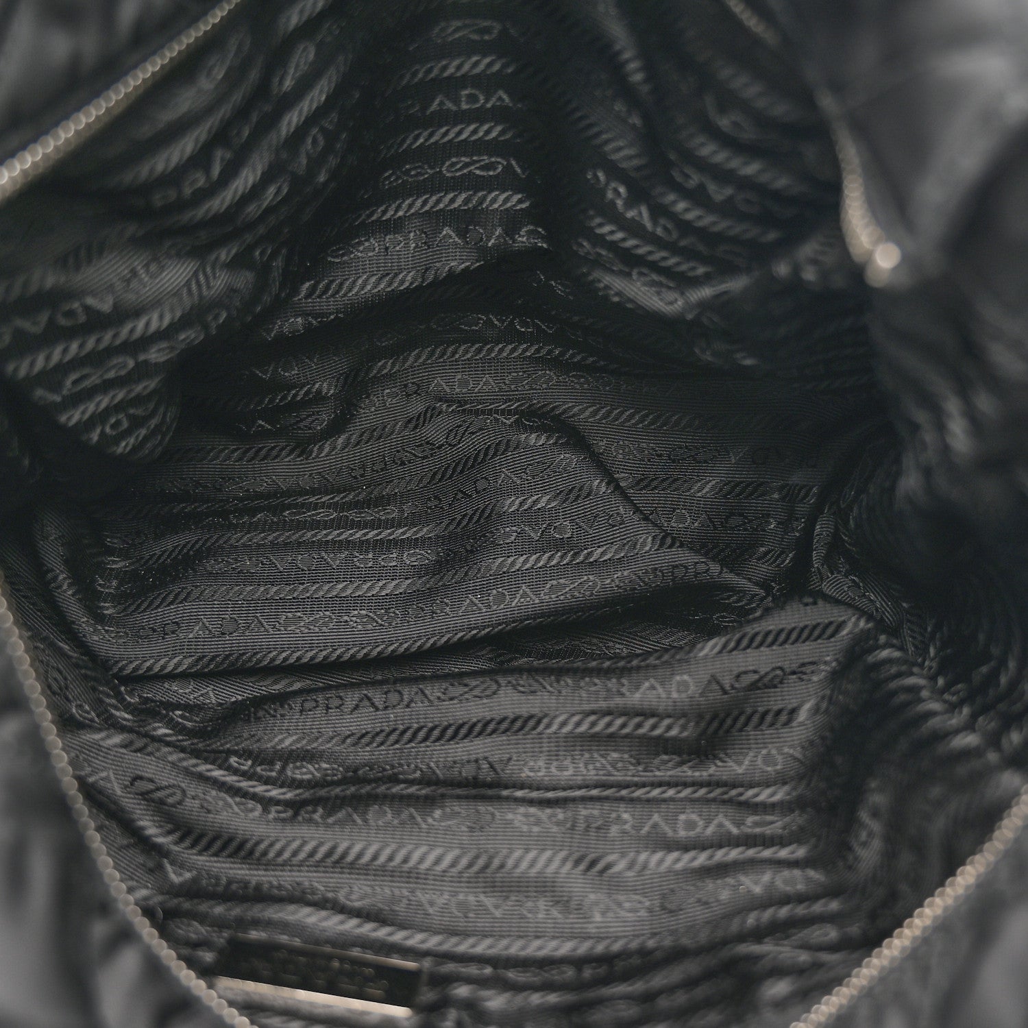 Prada Nylon Tessuto Quilted Chain Shoulder Bag Black 6 of 14
