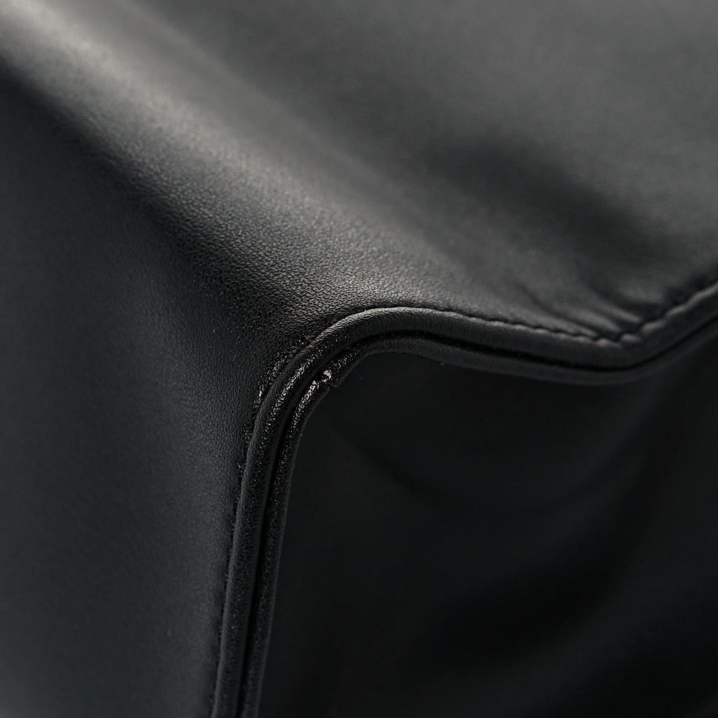 Vegan Leather Small Shopping Bag Black