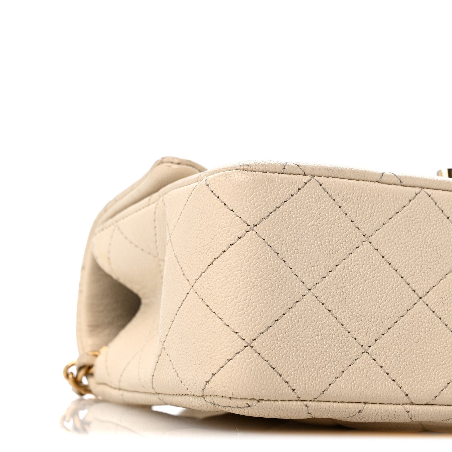 Chanel Caviar Quilted Mini Top Handle Rectangular Flap Beige 9 of 13