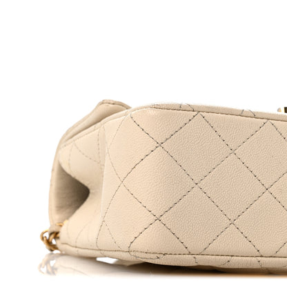 Chanel Caviar Quilted Mini Top Handle Rectangular Flap Beige 9 of 13