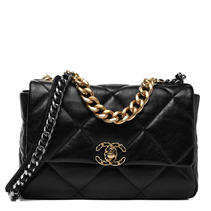 Chanel Lambskin Quilted Large Chanel 19 Flap Black 1 of 10