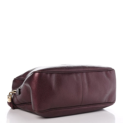 Gucci Metallic Cellarius Calfskin Medium Soho Bowler Classic Burgundy 4 of 7