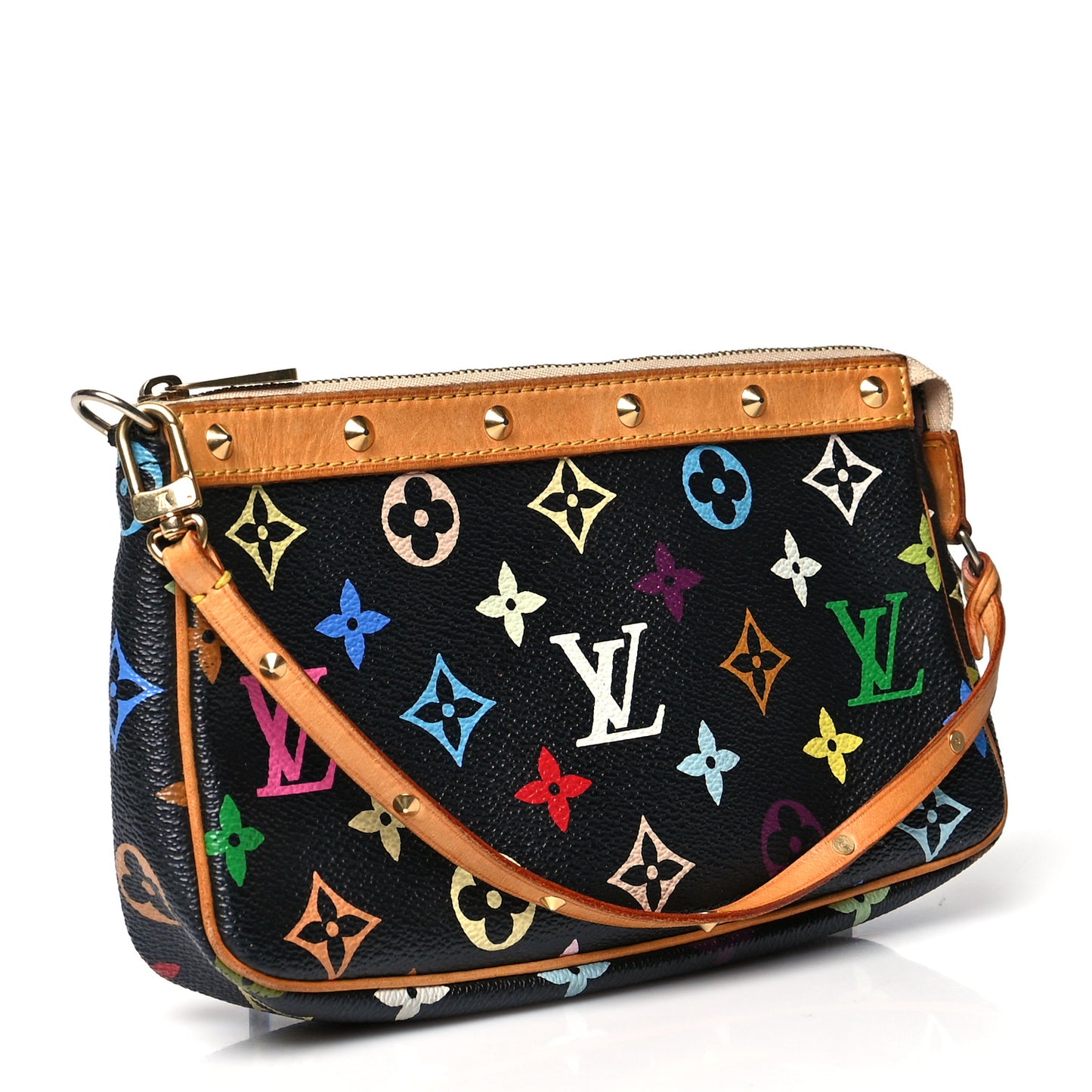 Monogram Multicolor Pochette Accessories Black