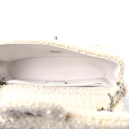 Chanel Tweed Beaded Mini Rectangular Flap White 5 of 13
