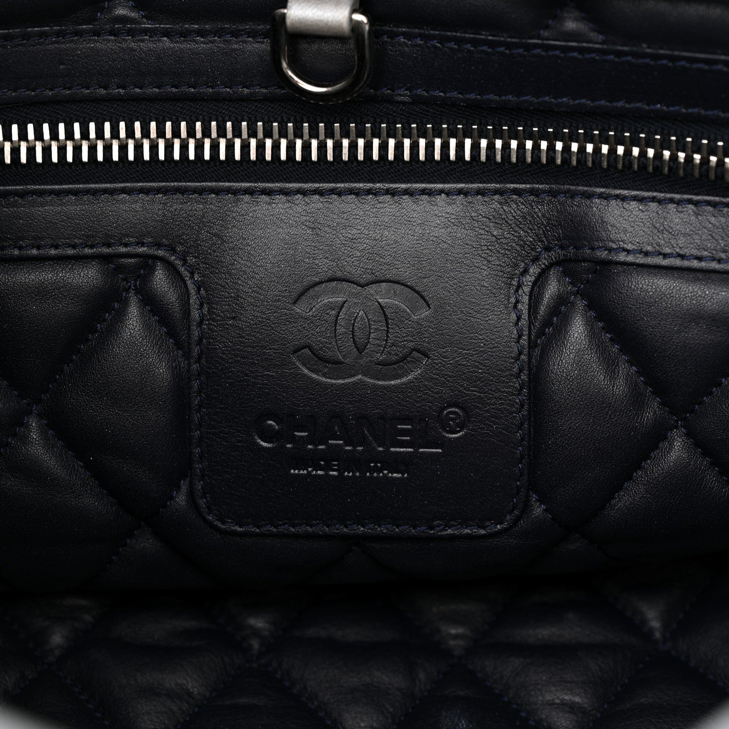 Chanel Metallic Lambskin Quilted Small Coco Cocoon Reversible Tote Light Grey 6 of 23