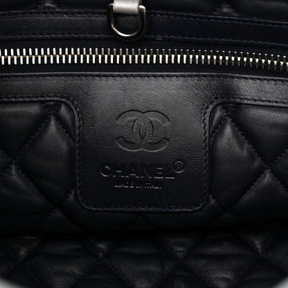 Chanel Metallic Lambskin Quilted Small Coco Cocoon Reversible Tote Light Grey 6 of 23