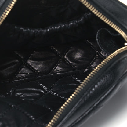 Chanel Caviar Quilted Small Curvy Pouch Cosmetic Case Black 5 of 9