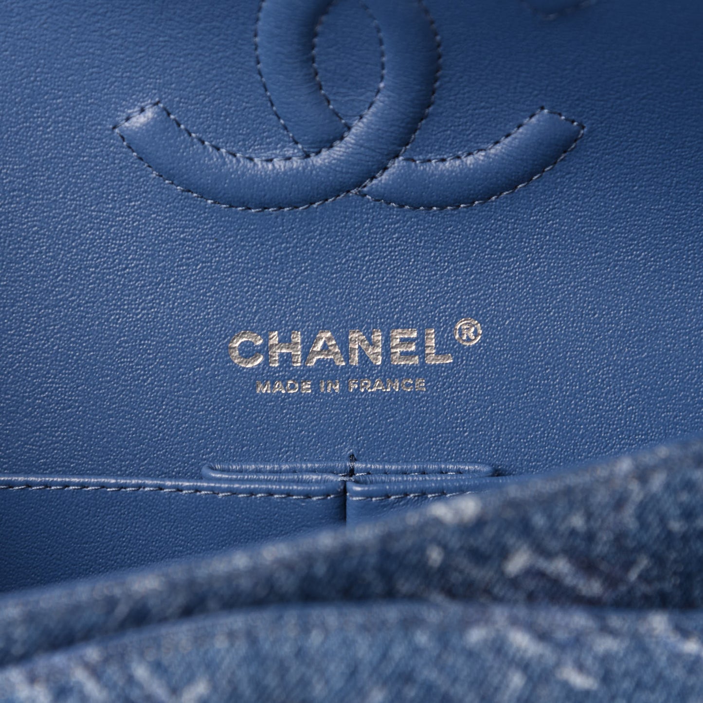 Denim Medium Double Flap Blue