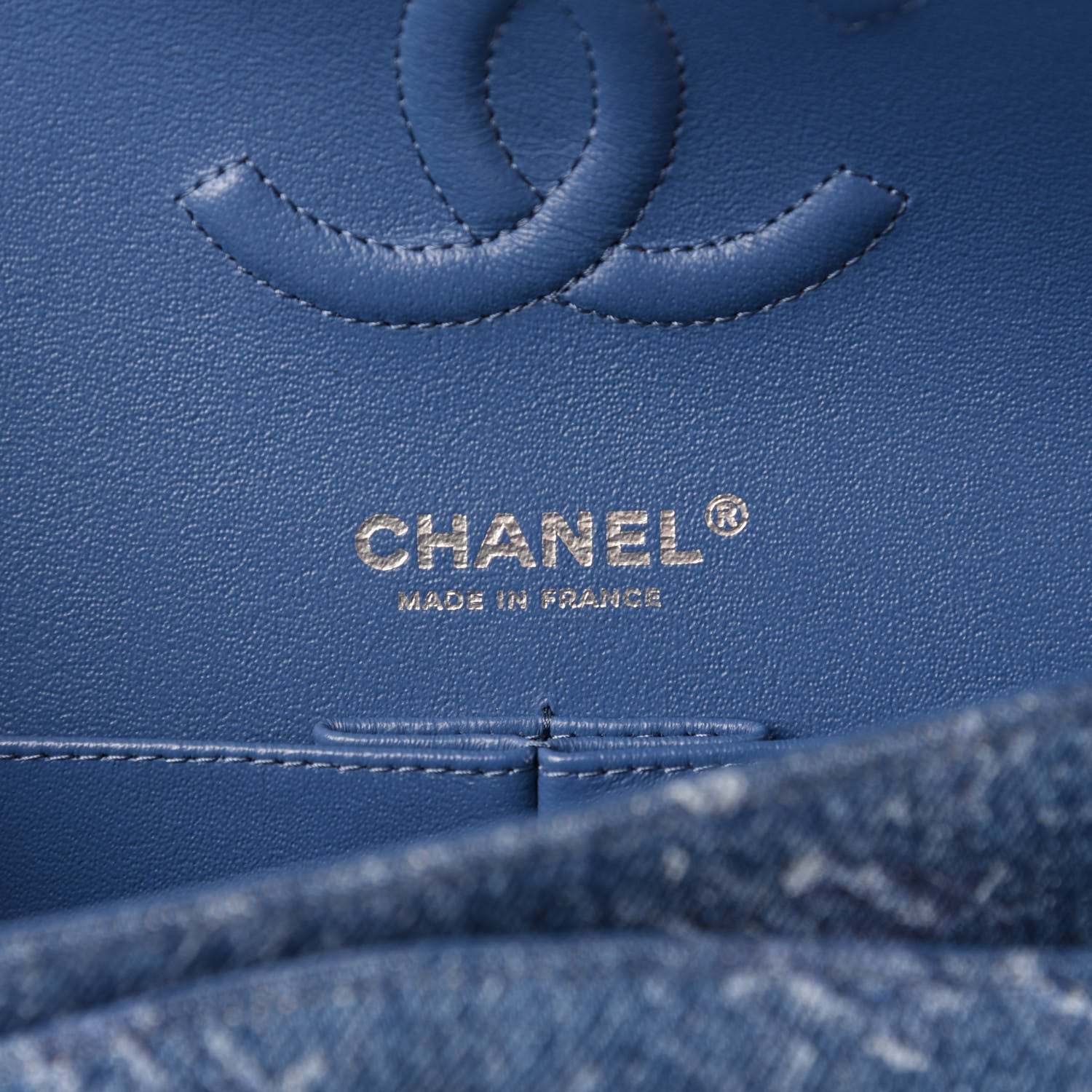 Chanel Denim Medium Double Flap Blue 8 of 11