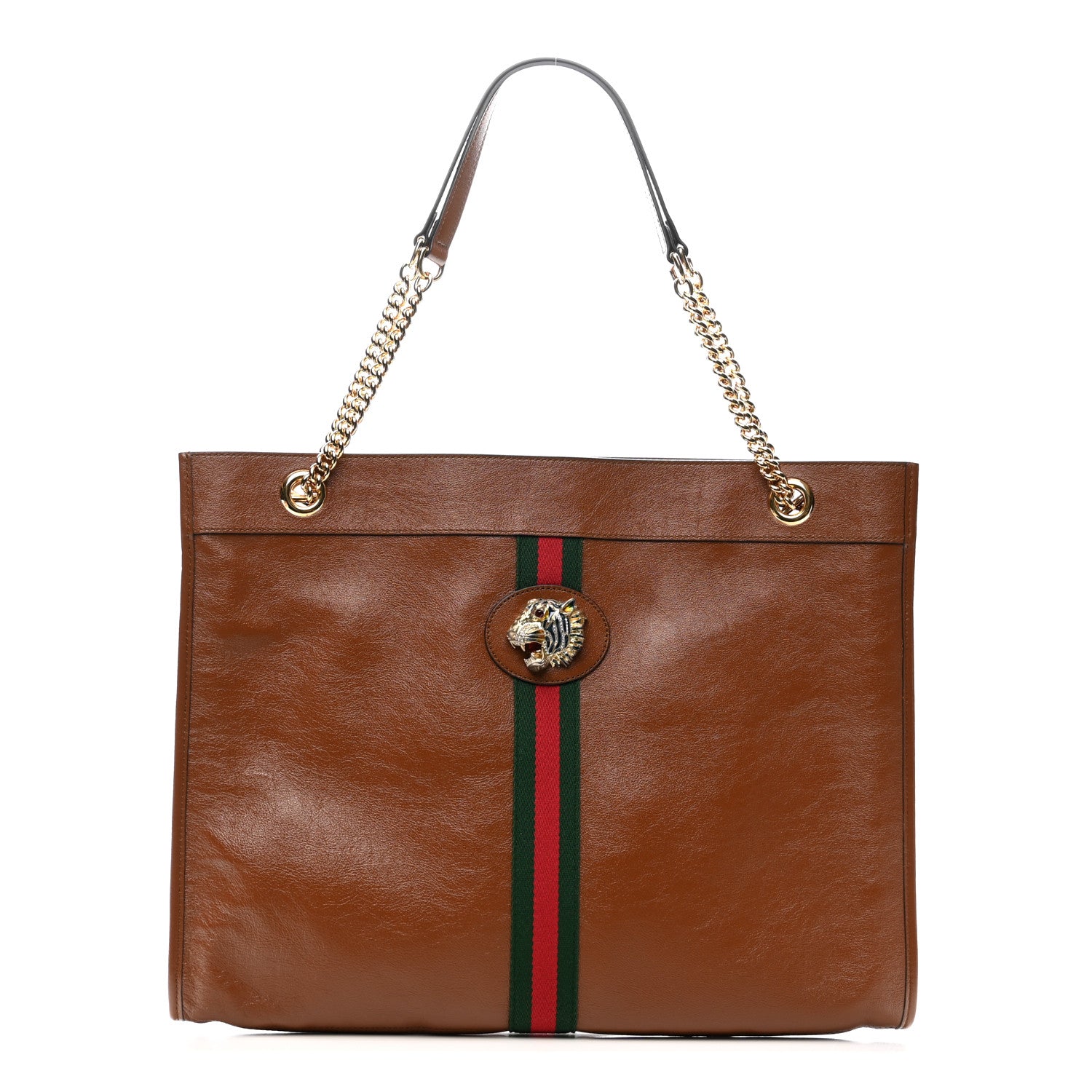Gucci Calfskin Large Rajah Chain Tote Cuir 1 of 13