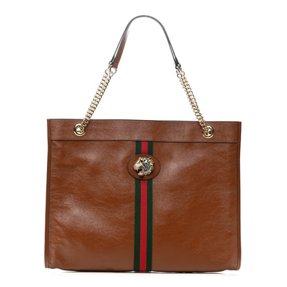 Gucci Calfskin Large Rajah Chain Tote Cuir 1 of 13