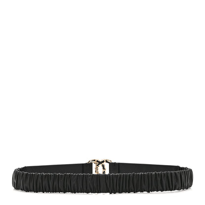 Chanel Lambskin Logo Belt 75 30 Black Gold 2 of 5