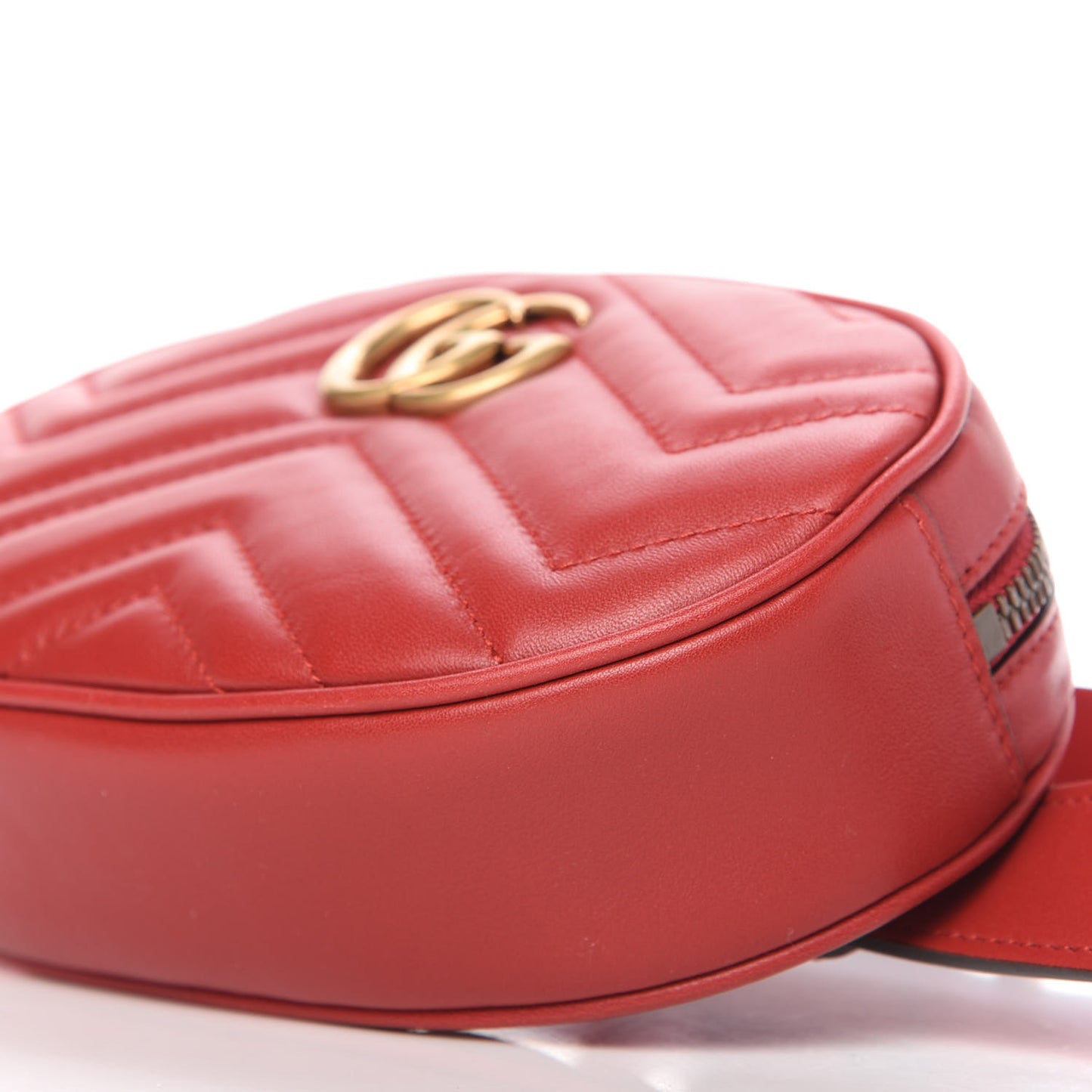 Calfskin Matelasse GG Marmont Belt Bag 85 34 Hibiscus Red