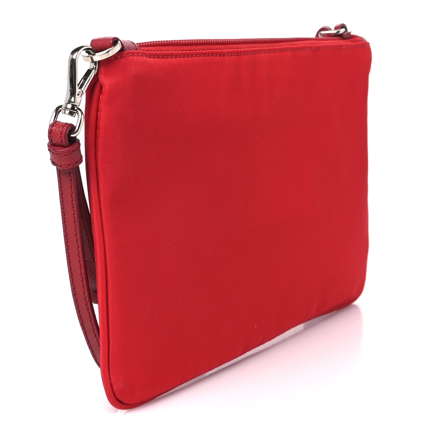 Prada Tessuto Nylon Vela Wristlet Rosso 3 of 8
