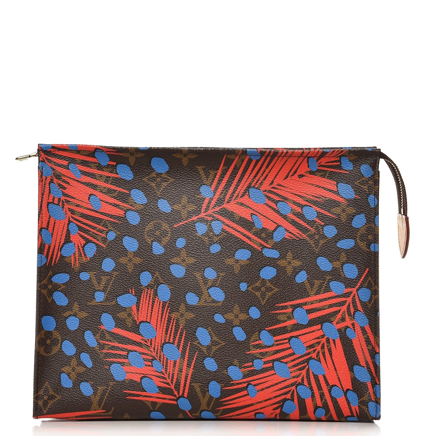 Monogram Jungle Dots Toiletry Pouch 26 Coquelicot Denim