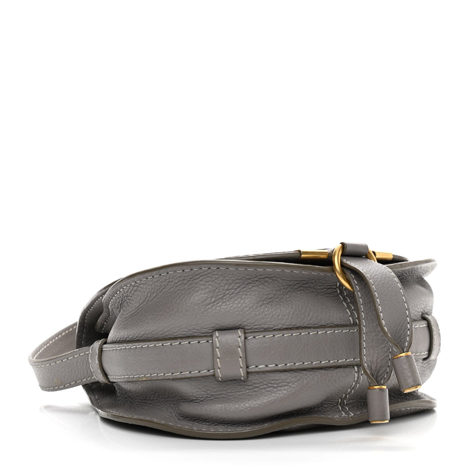 Chloe Calfskin Mini Marcie Round Crossbody Bag Cashmere Grey 4 of 10