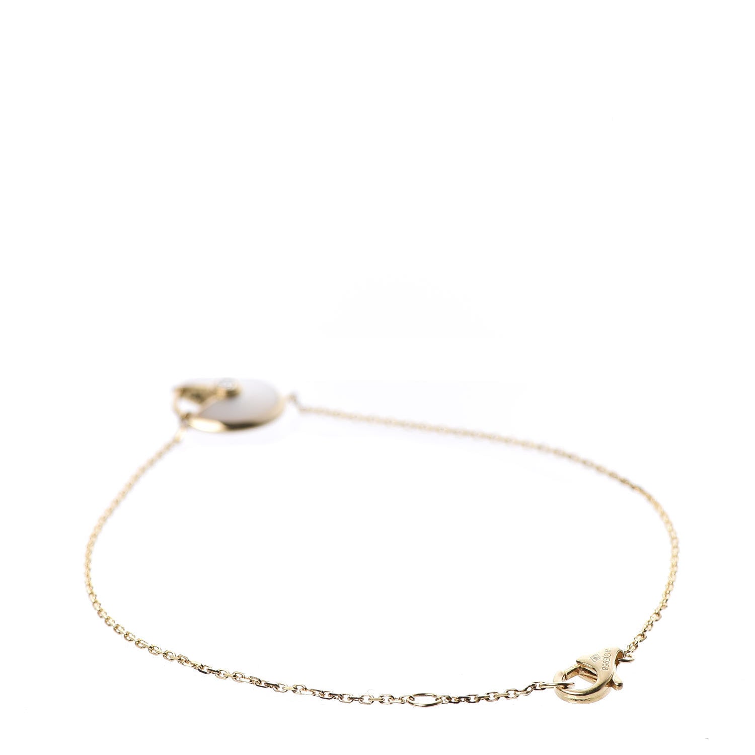 Cartier 18K Yellow Gold Diamond Mother of Pearl Amulette de Cartier Bracelet 3 of 6