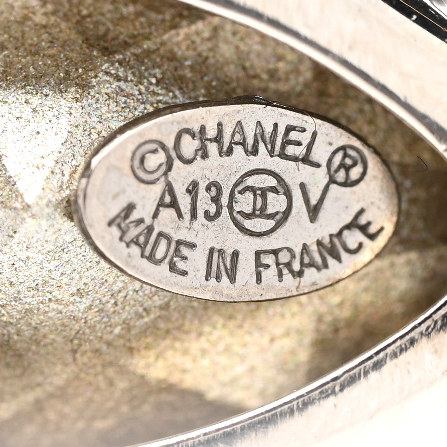 Chanel Crystal CC Pear Drop Earrings Gold 4 of 4