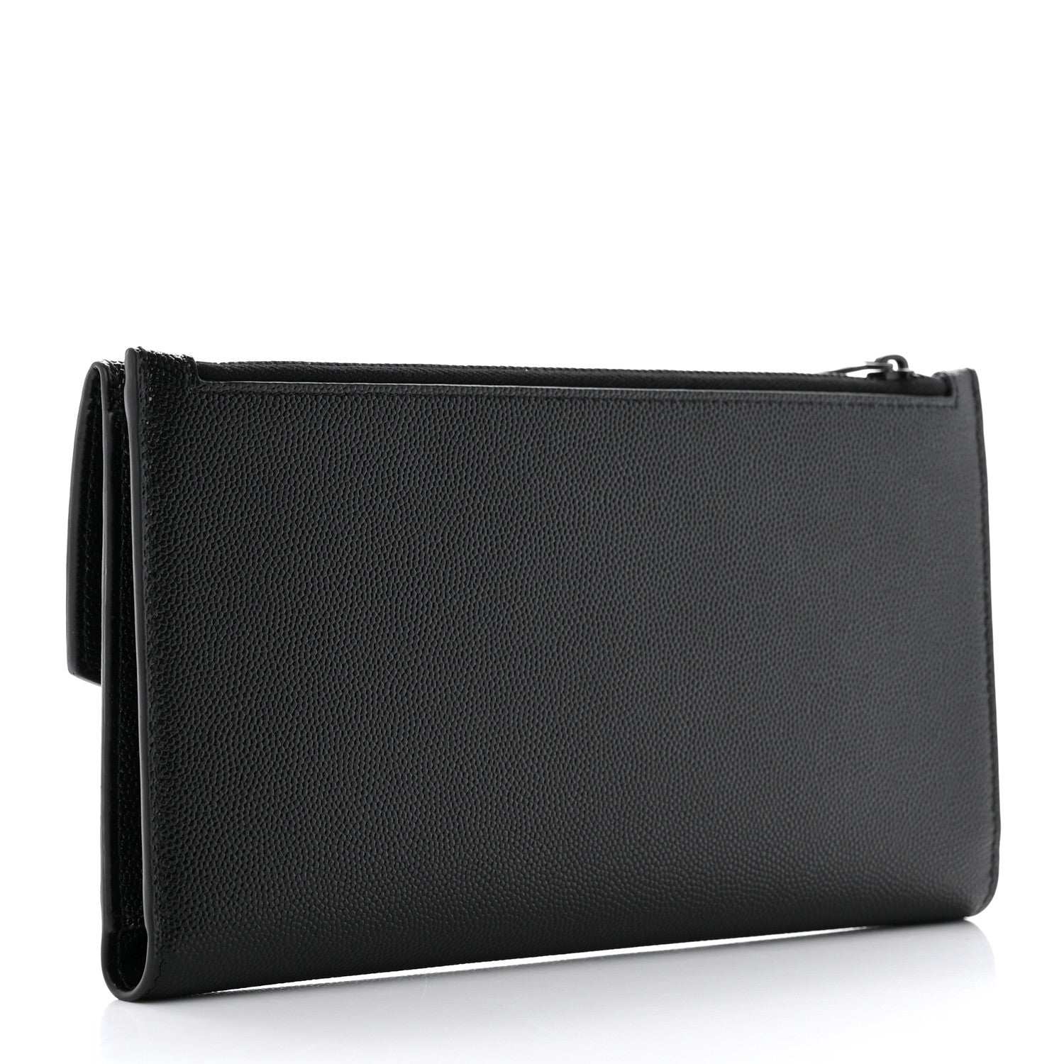 Saint Laurent Grain De Poudre Monogram Uptown Wallet Black 3 of 7