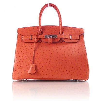 Hermes Ostrich BIRKIN 35 Orange 1 of 11